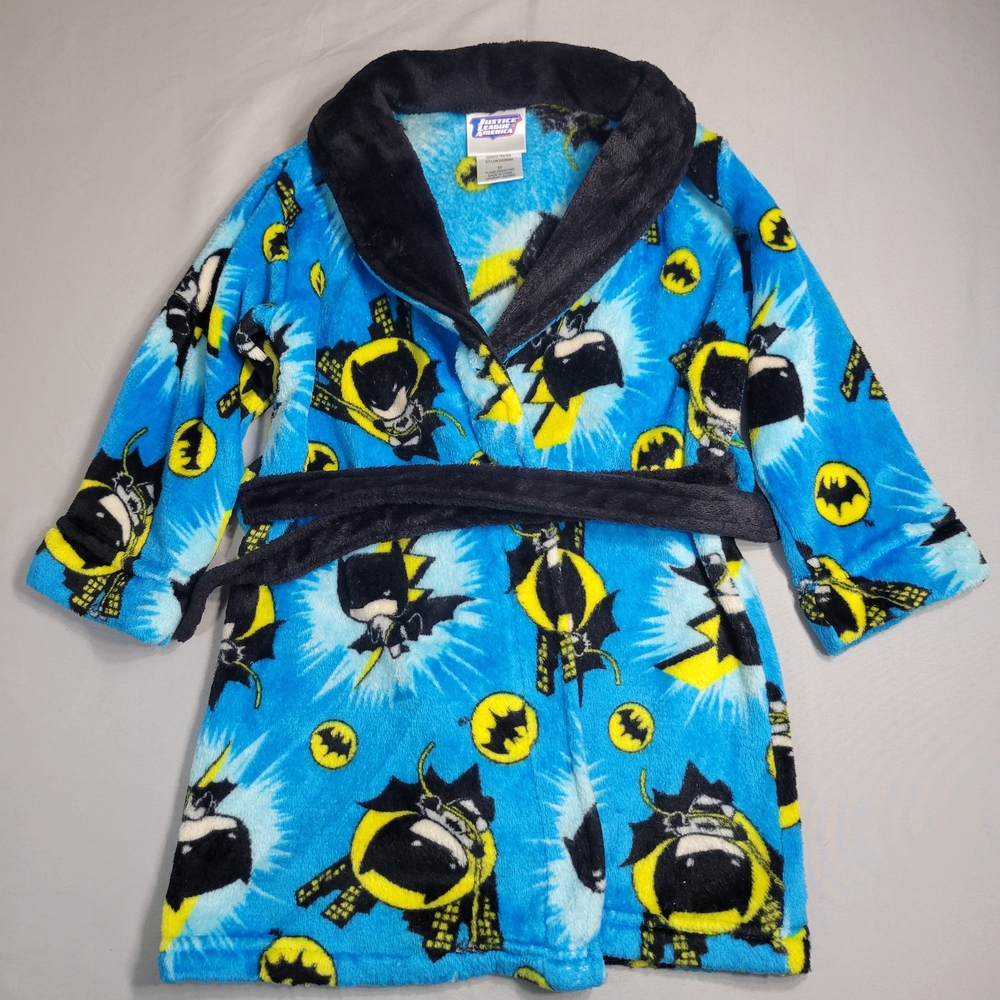 Justice League of America Boys Batman Bathrobe Size 3T